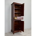 thumbnail image 2 of Eviva Elite Stamford 24" Brown Solid Wood Side/Linen Bathroom Cabinet, 2 of 2