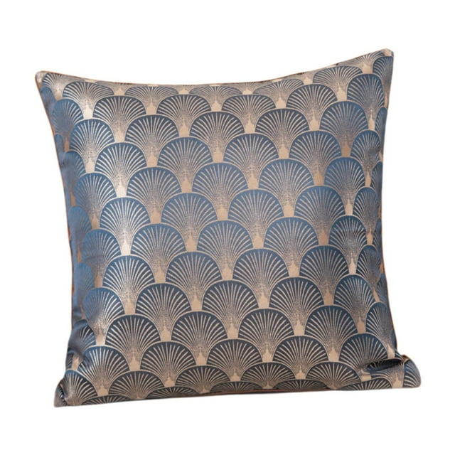 Funda de cojín decorativa moderna de 45 x 45 cm para sofá. Azul