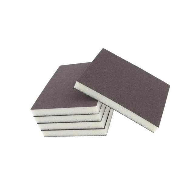 serony 5 Pcs Coarse/Medium Grit Sanding Sponge Grey Small Area Polishing, 150 Grit