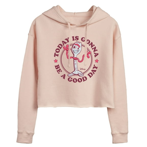Toy Story 4 - Today Is Gonna Be A Good Day Forky - Juniors Cropped Pullover Hoodie