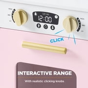 Best Choice Products Toddler Kitchen Playset, Wooden Kids Toy Kitchen w/ Microwave, Oven, 5pcs & Storage - Blush Pink
