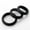 Black, variant on LeLuv Flat Inside Smooth Silicone Cock Ring | (3 Pack - 36mm/41mm/45mm Purple