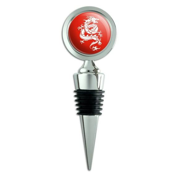 Tribal Dragon Asian Wine Bottle Stopper