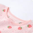 thumbnail image 3 of Kiijoy Toddler Girls Nightgown Cotton Strawberry Print Nightdress Sleepwear, Sizes 3-4, 3 of 7