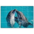 thumbnail image 1 of Picture-Tiles.com: Dolphin Ceramic Tile Wall Mural WAL500529-64XL. 72"W x 48"H using (24) 12" x 12" Ceramic Tiles-Satin Finish, 1 of 3