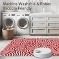 thumbnail image 5 of ODIKA 4'x6' Machine Washable Non-Slip Area Rug, North Pole Peppermint Crochet Artwork DIY High Traffic Rug, Red, 647899, 5 of 5