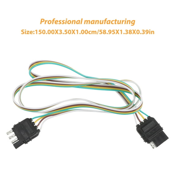 Yuangui Trailer Light Wiring Harness Kit 4 Pin Trailer Connector Flat Wire Extension Connector
