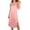 *Pink, variant on ClodeEU Women's Sleeveless Crew Neck Midi Dress, Solid Color Casual Side Slit Summer Dress Army Green,Women's Plus L