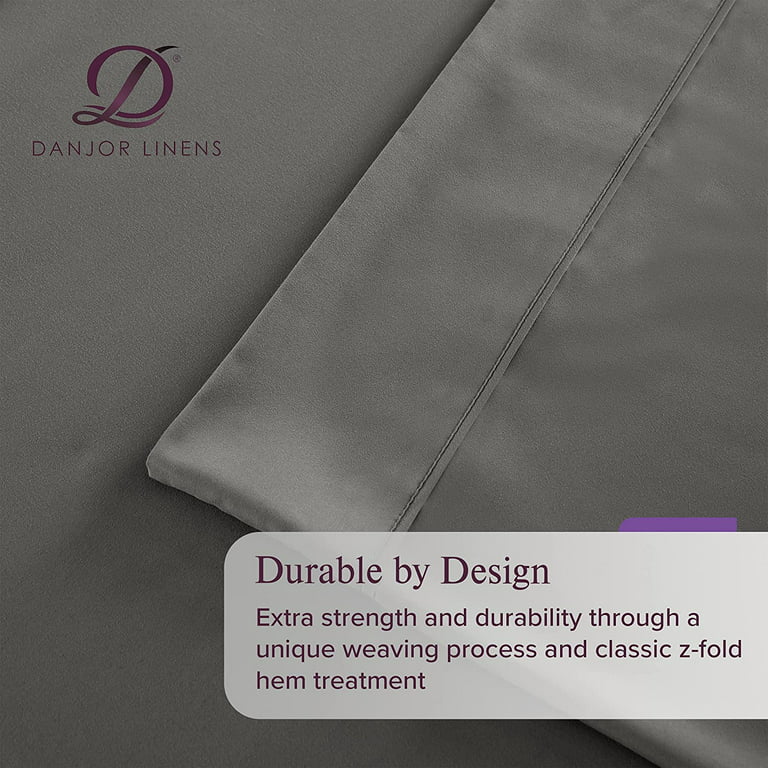 Danjor Linens Full Size Sheets Set - 6 Piece Set Including 4 Pillowcases- Deep Pockets - Breathable, Soft Bed Sheets - Wrinkle F