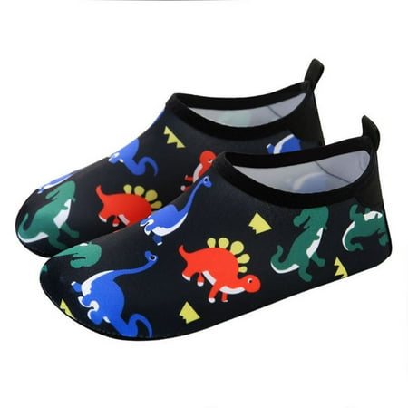 

Boys Girls Quick Drying Swim Water Shoes Kids Cartoon Beach Barefoot Shoes