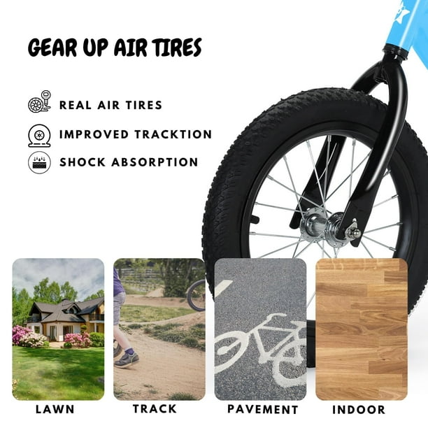 bicystar Bicicleta de equilibrio de 14 pulgadas para niños de a