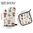thumbnail image 2 of Yayeee Oven Mitts and Pot Holder Set of 4 Heat Resistant Kitchen Gloves Baking Hot Pad, Christmas Cups, 2 of 5