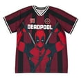thumbnail image 2 of Marvel Deadpool Mesh Soccer Jersey Athletic V-neck T-Shirt Adult, 2 of 5