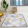 thumbnail image 3 of Coolnut 5'3" x 4' (63 x 48 in) Area Rug, Marble Geometric Design Nursery Rug Floor Mat Kids Playing Mat for Living Room Bedroom, 3 of 6