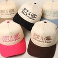 thumbnail image 5 of MIRMARU Just A Girl Who Loves Jesus Embroidered 100% Cotton 5-Panel Trucker Hat for Women & Men, 5 of 6