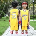 thumbnail image 2 of Maillot James No.23/uniforme de Basketball pour Enfants/jaune, 2 of 3
