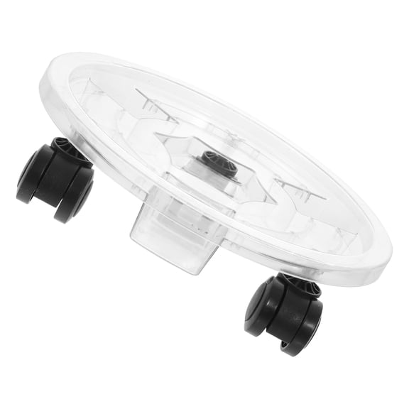 ETHZZLE Movable Transparent Plant Pot Tray with Wheels for Clean and Neat Indoor Plants