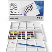 Winsor & Newton Cotman Watercolor - Painting PLUS 24 Half Pan Set