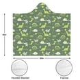 thumbnail image 3 of Wearable Blanket,DarkGreen Cartoon Dinosaurs Plants Pattern Hooded Wearable Flannel Blanket for Adults & Teens,Winter Poncho Shawl Wrap Cape Cozy Anti-Pill,50"x60", 3 of 5