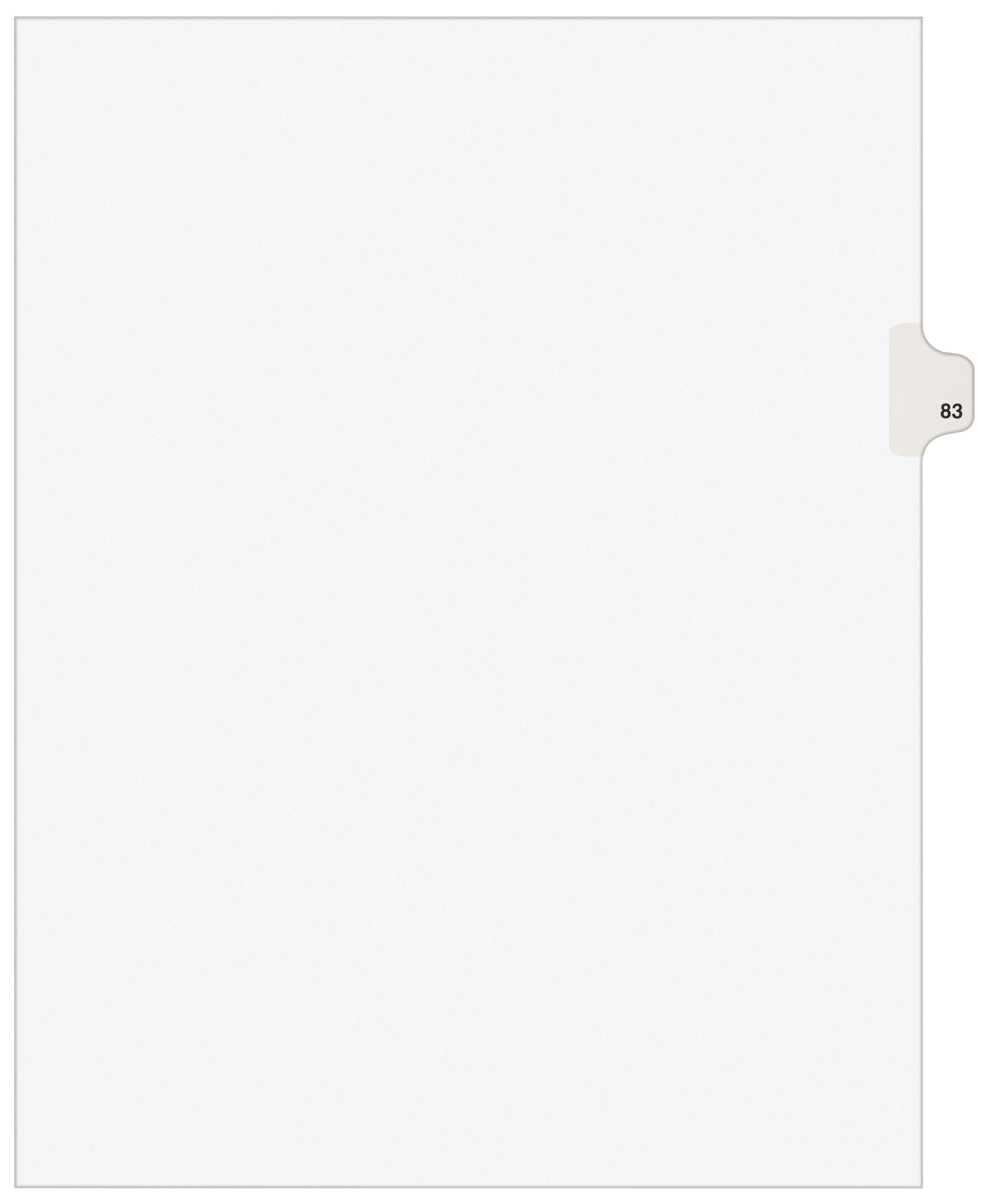 Avery Individual Legal Dividers Avery Style, Letter Size, Side Tab #83 (1083)
