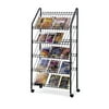 Mobile Literature Rack, Charcoal