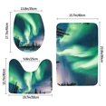 Auroras in mountains and rivers Bathroom rug 3 piece set, Happy Camping