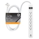 thumbnail image 1 of Power Strip GE de 6 salidas con 1 cable USB-A y 1 USB-C de 6 pies, blanco, 1 of 6