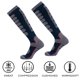 thumbnail image 5 of 2 pares de calcetines de esquí de lana merino térmicos hasta la rodilla invierno Snowboard calcetines deportivos hombres mujeres, 5 of 5