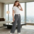 thumbnail image 2 of Glisme Big Boys Sweatpants Athletic Pants Wide Leg With Pockets And Drawstring Fall Casual Boys Baggy Trousers Size 7-8 Y, 2 of 9