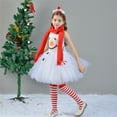 thumbnail image 6 of Mercatoo Girls Christmas Snowman Santa 𝐂ostume Tutu Tulle Dress Princess Xmas Photoshoot 𝐂osplay Dress Up Outfit for Kids, 6 of 9