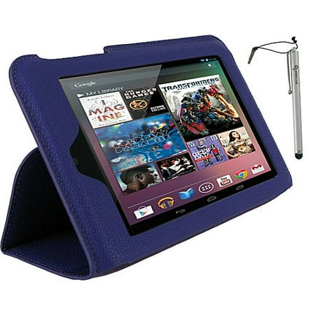 rooCASE Ultra-Slim Vegan Leather Case & Stylus for Google Nexus 7 Tablet