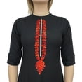 thumbnail image 4 of Bimba Women's Rayon A-Line Black Kurti Tunic Ethnic Emboidered Kurta Dress-12, 4 of 4