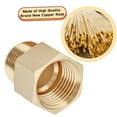 thumbnail image 3 of U.S. Solid 1/2 in MNPT x 1/2 in FNPT Brass Fitting Pipe Adapter Pack of 2, 3 of 5