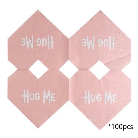 Valentine’s Day Disposable Paper Napkins – 100 Sheets (5 Packs) Festive Patterned Party Napkins for Table Decor Weddings & Holiday Celebrations