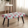 thumbnail image 4 of XYZCANDO Tropical Hibiscus Polyester Spandex Fabric Bench Covers with Stretch, Washable Scratch Resistant Bench Seat Cover for Bedroom, 4 of 9