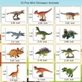 thumbnail image 2 of Ruson 12 Piezas Mini Dinosaurios Figuras de Animales Juguetes Juego de Dinosaurios Realistas Figuras Adornos para Tartas Juego de Juguetes Navidad Cumpleaños Huevo de Pascua Regalo Suministros para Fi, 2 of 5