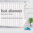 thumbnail image 4 of Juego de Cortinas de Ducha con diseño de Personalidad, Personalizadas, concisas en Blanco y Negro, para baño con Ganchos, Tela de poliéster Impermeable, decoración de baño, 4 of 4