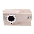 thumbnail image 5 of Hand Crafted Large Parakeet Nest Box; Budgie Nesting Bird House with Natural Coconut Fiber Nesting Material; Natural Wood Breeding Box for Cockatiel, Lovebirds, Parrotlets and Small to Medium Birds, 5 of 5
