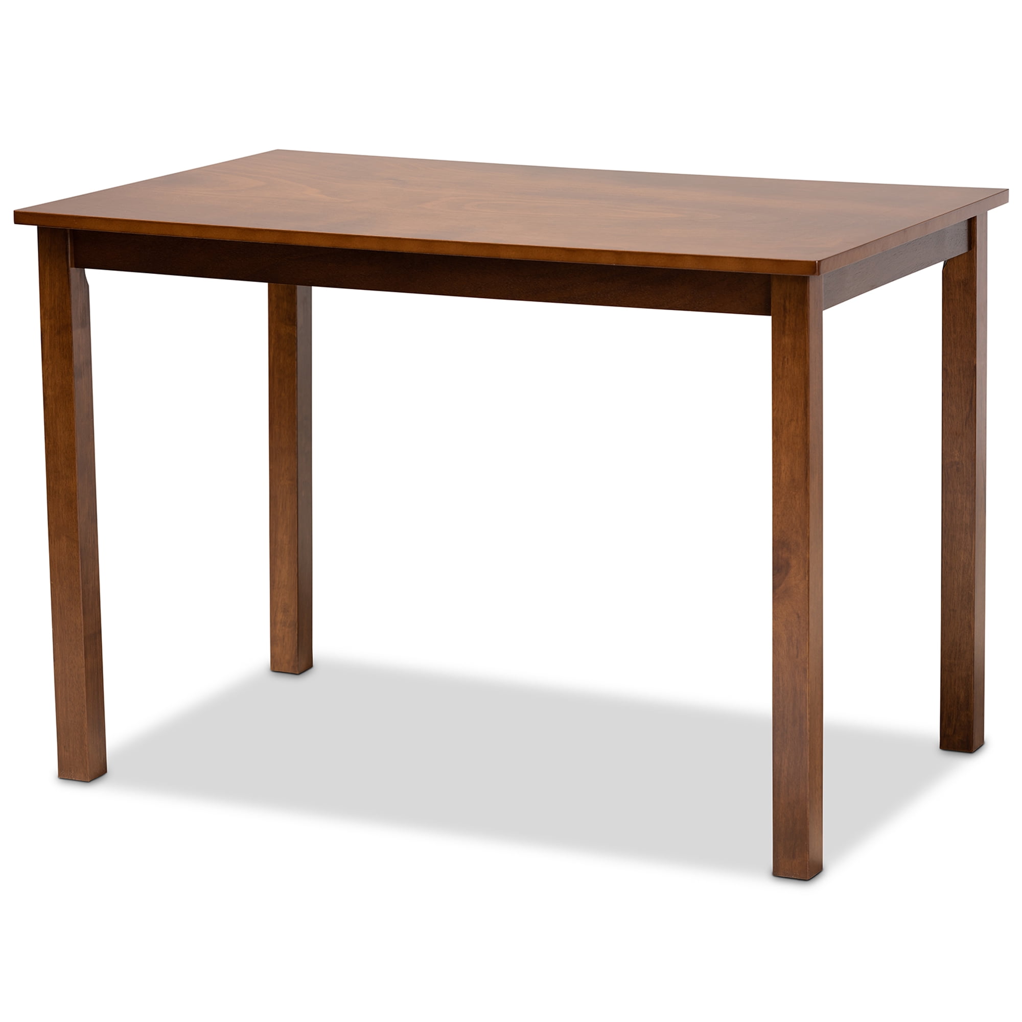 Baxton Studio Erion Modern and Contemporary Walnut Brown Finished Wood 5-Piece Dining Set