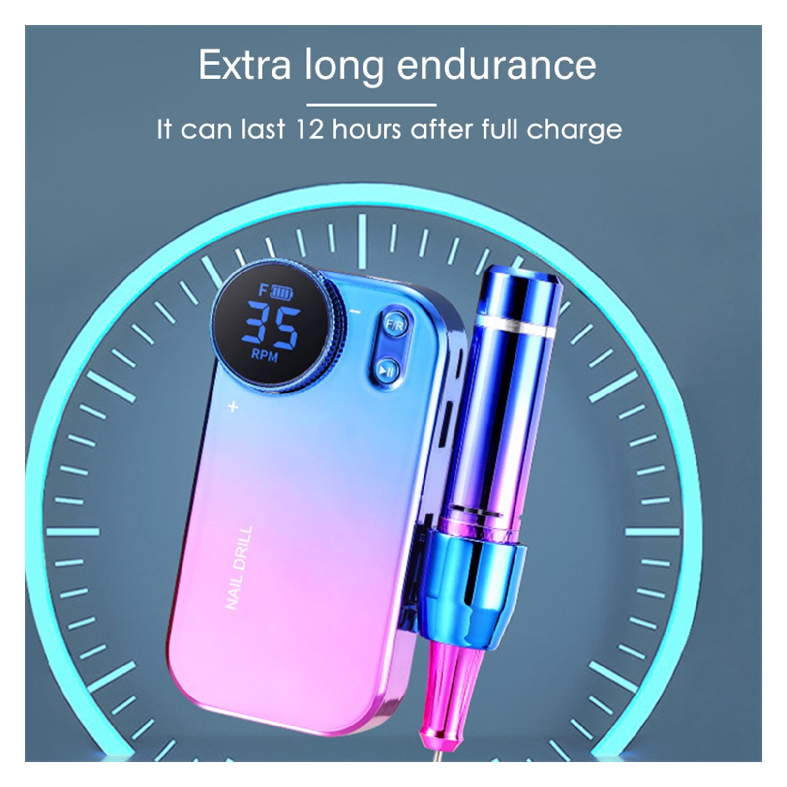 35000RPM Electric Nail Drill Machine For Manicure Rechargeable Nail Lathe Low Noise Professional Nail Drills For Gel Salon Tools ,Low Noise