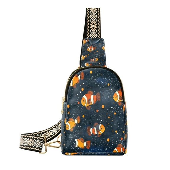 BZSMCE Crossbody Fashion Cosmic Clownfish Printed Waist Packs