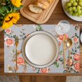 thumbnail image 4 of Red Rose Placemats Set of 6, Farmhouse Romantic Botanical Floral Vines Placemats for Dining Table, Place Mats for Kitchen Tabletop, Waterproof Wipeable Dining Table Mats Set, 4 of 9