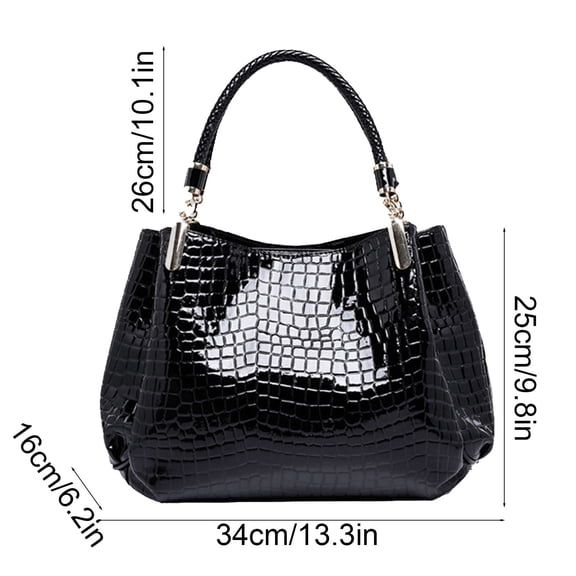 Alligator Pattern Faux Leather Tote Bag,Top-handle Bag For Evening Party,Vintage Crossbody Underarm Club Bagxin Crescent Bag,PU Leather Large Shoulder Handbag For Women