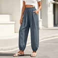 thumbnail image 5 of Joggers for Women Ihhxva Cuffed Ankle Relaxed Fit Jogger Pants Elastic Waist Solid Color Fashion Adjustable with Pockets Athletic Casual Lounge S-2XL, 5 of 9