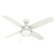 thumbnail image 1 of Ventilador de techo Hunter Ocala de 52 pulgadas, blanco rústico, LED de 4 aspas, 1 of 8