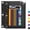 Black, variant on Fmxomd Pencil Pouch for 3 Ring Binder, Large Pencil Case Pouch with 3 Reinforced Grommets, Pen Bag, Clear Window Pencil Case, Binder Cosmetic Bag, Sky Blue(1Pack)