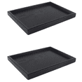 thumbnail image 1 of 2X Wooden Serving Tray Tea Dishes Plate- Black, 25X18X2cm, 1 of 5