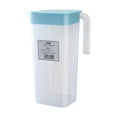 thumbnail image 1 of Juego de hervidor de agua fría con tapa | Jarra grande de plástico para jugo, té helado, leche, limonada, bebidas caseras | 1 jarra + 4 vasos de agua | Caja fuerte para refrigerador | Vajilla, 1 of 1