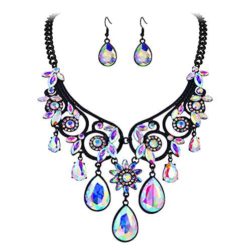 Details about   Indian Ethnic Beaded Locket Layer necklace with Matching earrings 