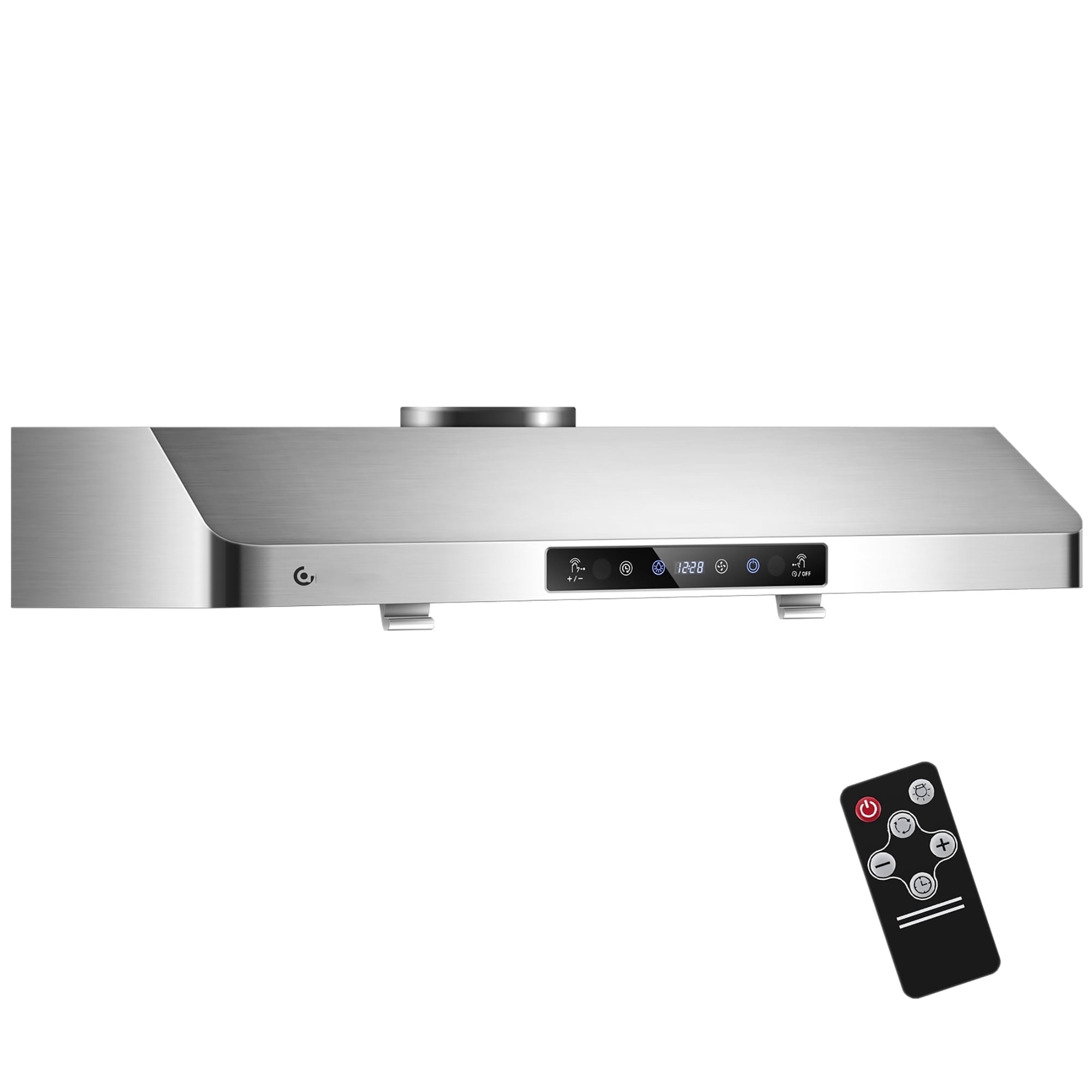Under Cabinet Range Hood 30 inch,Stainless Steel Kitchen Stove Vent Hood 700CFM 3-Speed Ducted/Ductless Range Hood with Touch/Gesture/Remote Control, Silver